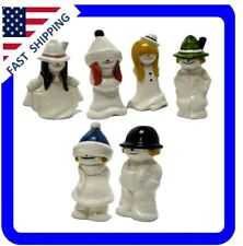 Goebel WHOOSITS Ghost Figurines West Germany Complete Set of 6 Bold Colors Decor picture