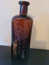 Vtg Glass Medicine Bottle amber Schlotterbeek & Foss Co Portland Maine Brown picture