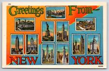Greeting From New York City NY Multi View Buildings Vintage Postcard picture