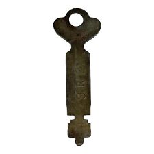 Vintage Eagle Lock Co Flat Skeleton Key 2 1/4” Terryville Conn USA Marked 98R21 picture