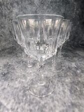 Set Of 6 Vintage Crystal Glass Wine Glasses 13.5 Cm Tall  picture