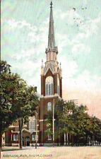 Postcard MI Kalamazoo Michigan First ME Church Posted 1908 Vintage PC G4109 picture