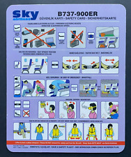 Sky Airlines Boeing 737-900ER Safety Card  - 2009 picture