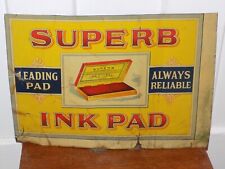 Vintage 1901 Superb Ink Pad Tin Tacker Sign picture