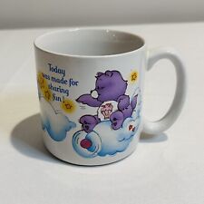 Vintage 1985 Care Bear Coffee Mug Today Was Made for Sharing Fun picture