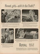 1944 Home Office Typewriter Royal 40s Vintage Print Ad Worlds Number One picture