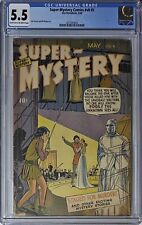Super-Mystery Comics #v8 #5 CGC 5.5 Ace Periodicals 1949 Rare Golden Age  picture