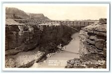 c1940s Grand Canyon Bridge Marble Canyon Arizona AZ RPPC Photo Frashers Postcard picture
