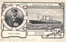 SS KAISER WILHELM II & CAPTAIN CUPPERS  ~ NORD-DEUTSCHER LLOYD SHIP, used   picture
