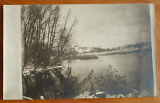 marsh, Unadilla River view, South Edmeston NY pmk 1911 real photo postcard rppc picture