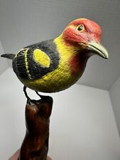 Western Tanager Original Wood Carving G. Bernick picture