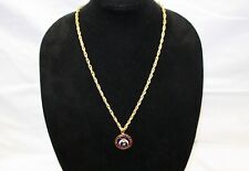 Shriners 1971 Masonic freemason Gold tone Enamel Pendant Necklace AL MALAIKAH picture