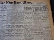 1929 SEPT 9 NEW YORK TIMES - SEARCHERS FIND ALL DEAD WRECKED AIRLINER - NT 6567 picture