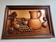 Vintage Retro Mid Century Copper Craft Guild 3D Framed Art MCM Wall Hanging Deco picture