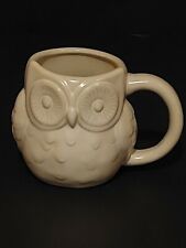 Threshold 3D Ivory Owl Stoneware Mug NEW MINT CONDITION  picture