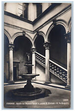 Italy Postcard Courtyard of Palazzo Gondi Piazza S. Florence c1920's RPPC Photo picture
