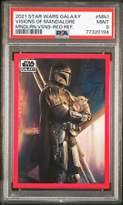 2021 Topps Chrome Star Wars Galaxy Mandalorian Visions MN1 Red Refractor PSA 9 picture