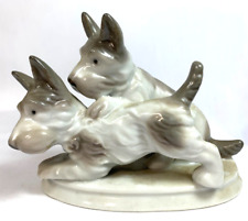 Scottish Terriers Pair Porcelain Japan Playful Dogs Maker Mark At Base picture