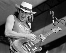 Stevie Ray Vaughan in full swing playing his guitar 24x30 inch poster picture