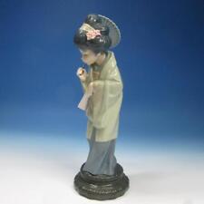 Lladro Spain Porcelain Figurine 4988 Japanese Girl Spring with Umbrella picture