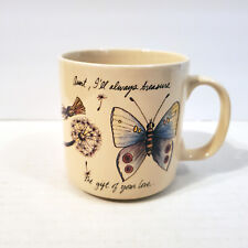 Vintage Russ Mug  - Aunt I'll Treasure Gift Of Your Love - Butterfly Dandelions picture