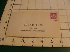 vintage original paper: unused, stamped envelope, IDEAS INC, STRATFORD, CT picture