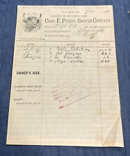 1892 Receipt Chas. F. Penzel Grocer, Little Rock, Arkansas  picture