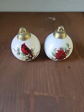 Vintage Christmas Salt and Pepper Shaker Set Ornament Shape picture