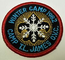 Vintage Winter Camp 1982 Camp LT. James O.V.C. B.S.A. Boy Scouts Camping Patch picture