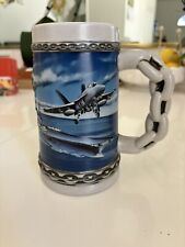 1995 Budweiser Salutes the Navy Military Series Stein / Mug 6.5” - Cert of Auth picture