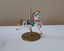 Vintage Hallmark 1989 Carousel Horse Snow 1st In Series Christmas Ornament picture