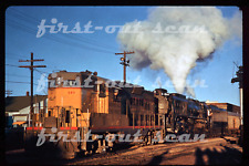 R DUPLICATE SLIDE - Union Pacific UP 283 GP-9 & STEAM on Passenger Train picture