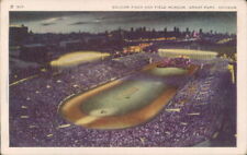 Soldier's Field 1952 Postcard ~ Chicago, Il ~  Bird's Eye View Stadium at Night  picture