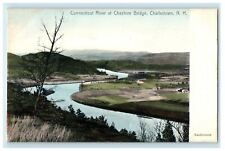 c1905 Connecticut River At Cheshire Bridge Charlestown NH Handcolored Postcard picture