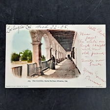 ANTIQUE 1905 UDB POST CARD THE CORRIDOR MISSION SANTA BARBARA, CA - POSTED picture
