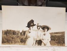 Antique Photo- RPPC Friends With Large Hats picture