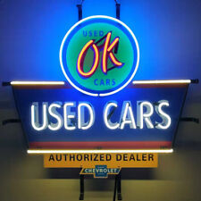 OK Used Car Neon Sign Garage Wall Decor HD Printing Artwork Gift 24x24 picture