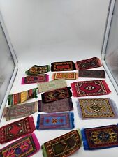 Lot Of 18 Vintage Luxury Cigarette Tobacco Assorted Felt Miniature Rugs picture