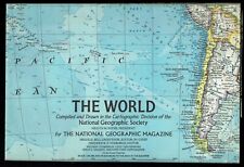 1970-12 December WORLD MAP -MAN POLLUTES ENVIRONMENT National Geographic - (373) picture
