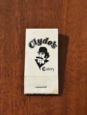 Vintage Matchbook Clyde’s Eatery Deauville Restaurant Houston Texas ** STAINED  picture