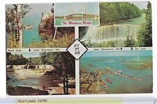 1960 McMILLAN MICHIGAN Highway M-28 Upper Peninsula MI Soo Locks Postcard A14 picture