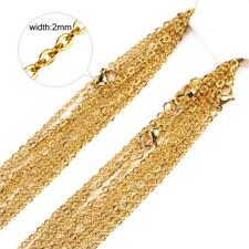 Wholesale 50pcs/lot Stainless Steel Gold Plated Link Chain Necklace 1/1.5/2mm  picture