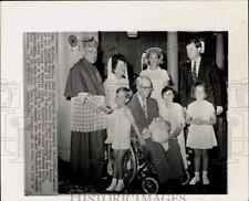 1967 Press Photo Kennedy Family, Cardinal Cushing at Patrick Joseph Christening picture