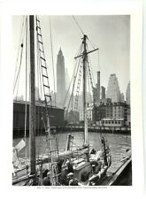 Vintage Print of 1933 Samuel Bottscho Photo of Boat at Fulton St NYC Lg Format picture