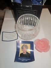 Stuart Crystal Diana Princess Wales Commemorative Candle Holder Rose Bowl Vase picture