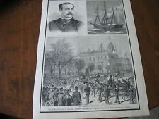1884 Art Print ENGRAVING - JEANNETTE EXPEDITION Celebration NEW YORK de Long NYC picture