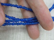 Antique Indo Pacific trade Wind Royal Blue glass Beads Collectible Necklace picture
