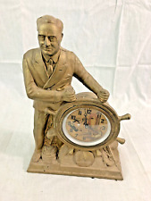 VINTAGE 1930s FDR MAN OF THE HOUR MANTEL/DESK CLOCK RARE NONWORKING PARTS OR FIX picture
