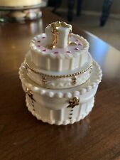 Lenox China Treasures Sentiment Birthday Cake Trinket Box NEW  picture
