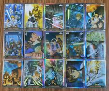 2023 Topps Chrome Star Wars Manga Madness Complete Set of 15 Insert Refractor picture